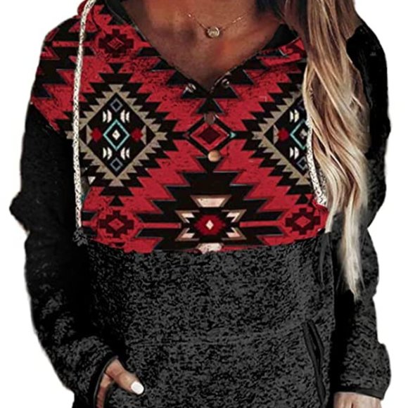 Tops - Brand New Aztec hooded sweatshirt